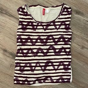 Purple Striped Lightweight Tee From H&M